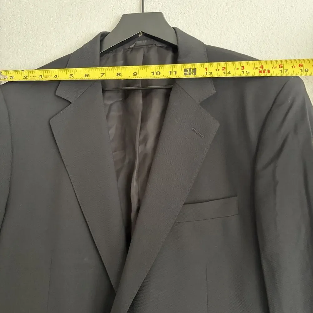 Gucci Uniform Mens Black Suit Jacket Size 52 (42R US)